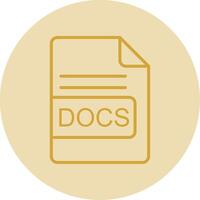 docs fichier format ligne Jaune cercle icône vecteur