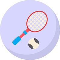 tennis plat bulle icône vecteur