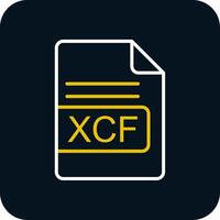 xcf fichier format ligne Jaune blanc icône vecteur