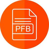 pfb fichier format ligne Jaune blanc icône vecteur