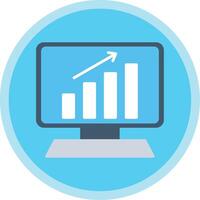 analytique plat multi cercle icône vecteur