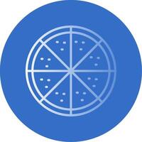 Pizza pente ligne cercle icône vecteur