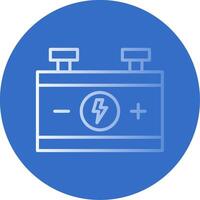 voiture batterie pente ligne cercle icône vecteur
