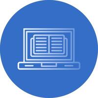ebook pente ligne cercle icône vecteur