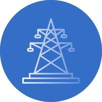 électrique pente ligne cercle icône vecteur