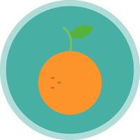 Orange plat multi cercle icône vecteur