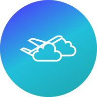 Nuage d&#39;avion Vector Icon