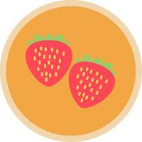 des fraises plat multi cercle icône vecteur