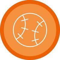 base-ball ligne multi cercle icône vecteur