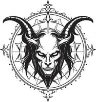 onyx obsession sinistre tête de diable dans démoniaque dynastie noir tête de diable tatouage symbole vecteur