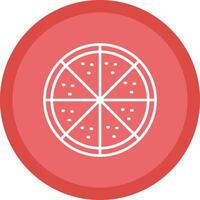Pizza ligne multi cercle icône vecteur