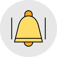 notification ligne rempli lumière icône vecteur