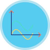 vague graphique plat multi cercle icône vecteur