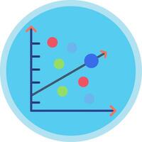 dispersion graphique plat multi cercle icône vecteur