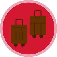 les valises plat multi cercle icône vecteur