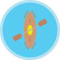 kayak plat multi cercle icône vecteur