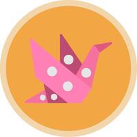 origami plat multi cercle icône vecteur