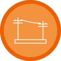 Puissance ligne multi cercle ligne multi cercle icône vecteur