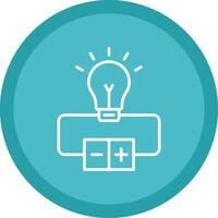 électrique circuit ligne multi cercle icône vecteur