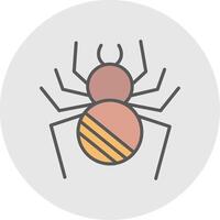 araignée ligne rempli lumière icône vecteur
