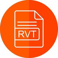 RVT fichier format ligne Jaune blanc icône vecteur