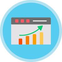 seo performance plat multi cercle icône vecteur