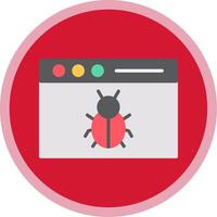 la toile malware plat multi cercle icône vecteur