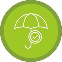 parapluie ligne multi cercle icône vecteur