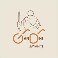 résumé ou affiche pour gandhi jayanti ou le 2 octobre avec une illustration de conception agréable et créative. vecteur