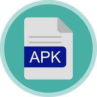 apk fichier format plat multi cercle icône vecteur