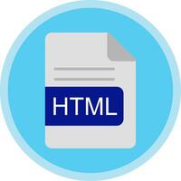 html fichier format plat multi cercle icône vecteur