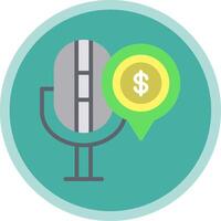 la finance Podcast plat multi cercle icône vecteur