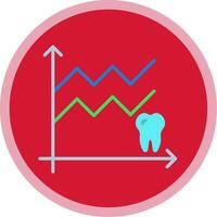 Statistiques plat multi cercle icône vecteur