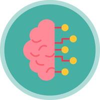 cerveau plat multi cercle icône vecteur