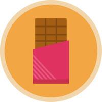 Chocolat bar plat multi cercle icône vecteur