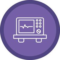 ecg dispositif ligne multi cercle icône vecteur