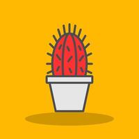 cactus rempli ombre icône vecteur