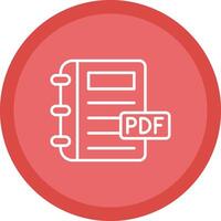 pdf ligne multi cercle icône vecteur