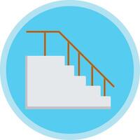 escaliers plat multi cercle icône vecteur