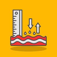mer niveau rempli ombre icône vecteur
