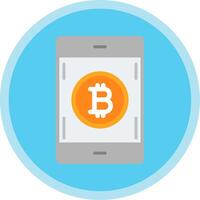 bitcoin Payer plat multi cercle icône vecteur