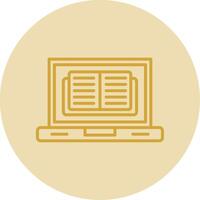 ebook ligne Jaune cercle icône vecteur