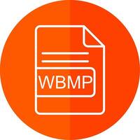 wbmp fichier format ligne Jaune blanc icône vecteur