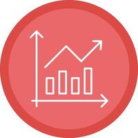 bar graphique ligne multi cercle icône vecteur