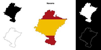 navarre contour carte vecteur