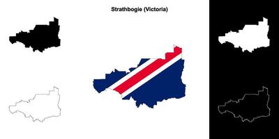 strathbogie Vide contour carte ensemble vecteur