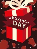 jour de boxe cadeau vecteur