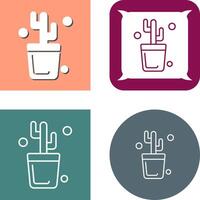 conception d'icône de cactus vecteur