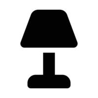 Facile table lampe solide icône. le icône pouvez être utilisé pour sites Internet, impression modèles, présentation modèles, illustrations, etc vecteur