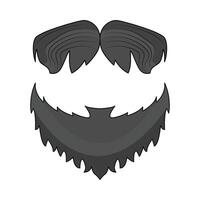 illustration de moustache et barbe vecteur